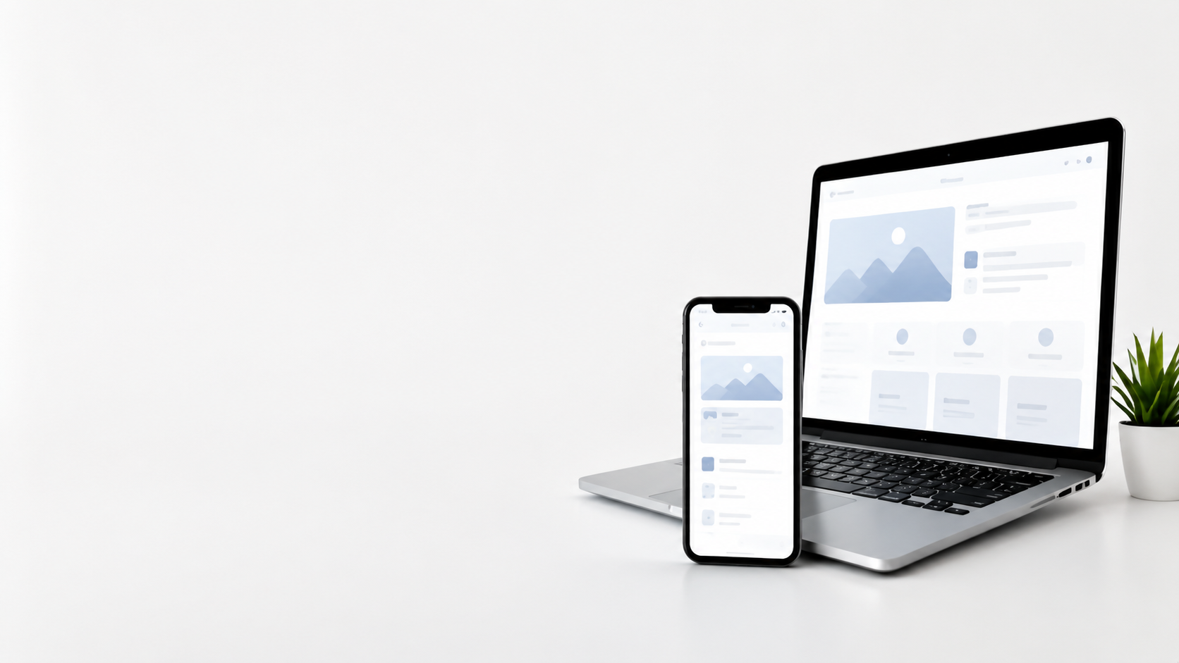Website op een laptop en telefoon